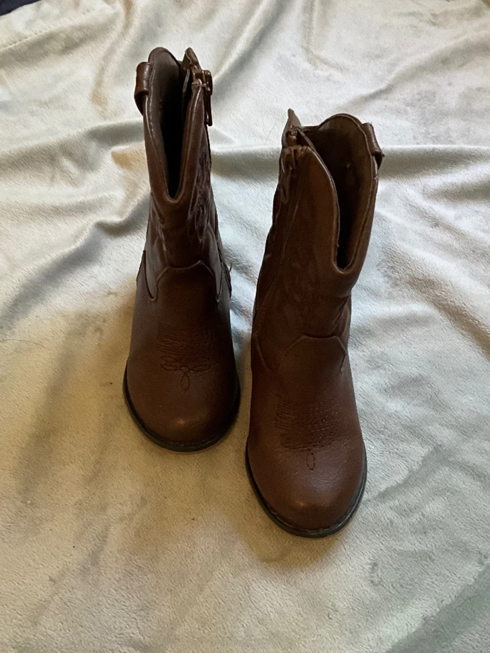 Girls Cowgirl Boots Brown Size 6